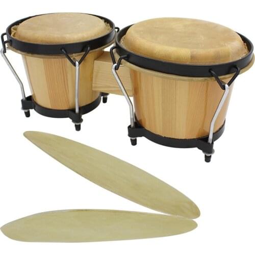 2Pcs 29/31cm Round Buffalo Leather African Bongo Drum Surface Skin Accessories for 8.5/9 inches African Tambourine Drums Surface