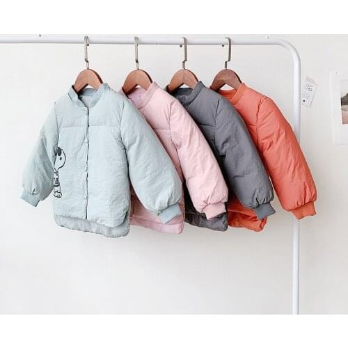 2 3 4 5 6 Years Toddler Girls Coats Cartoon Print Thicken Down Jacket For Girls Kids Clothing Winter High Quality Girl Outerwear