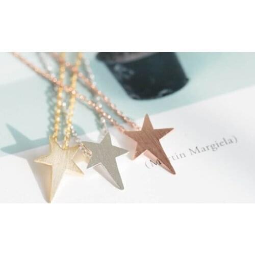 Fashion pentagram plane drawing pendant necklace