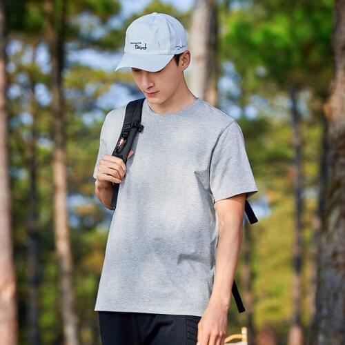 Summer Hot Sale High Quality Mens T Shirts Short Sleeve T-Shirt Solid Casual Cotton Tee Shirt Loose Mens Round Neck Clothing