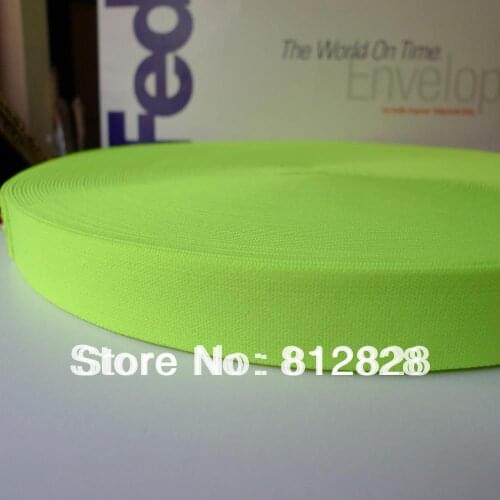 50 Yards 1" Solid Neon Green Elastic Tape For Underwear