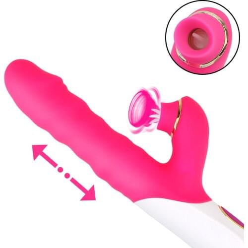 OLO Licking Sucking Telescopic Dildo Vibrator Sex Toys for Women Clitoris Stimulator G Spot Massage Rabbit Vibrator Sex Shop