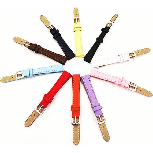 Wholesale 50PCS / lot 18MM PU with genuine leather Watch band watch strap 10 colors -121704