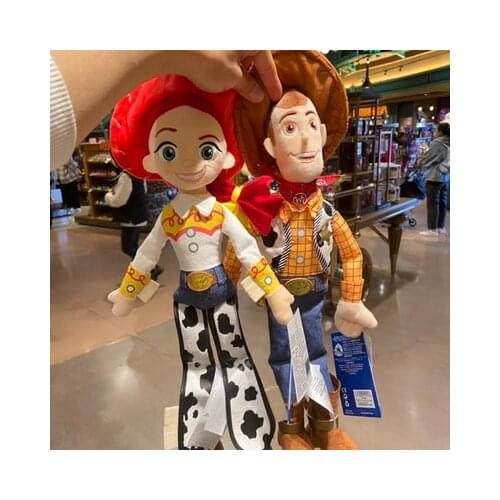 Original Disney Cartoon Toy Story Movie Woody and Jessie Plush Toys dolls High Quality Stuffed Doll Birthday Present For Child