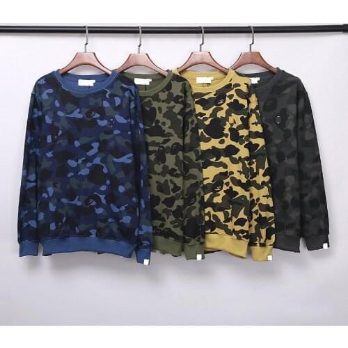 2020 Autumn/Winter New Menswear Youth Hip-hop Hoodie Camouflage Round Collar Hoodie Sports Coat