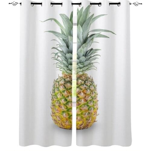 Pineapple Leaves Oval Window Curtain Kids Home Decor Accessories Living Room Bedroom Kitchen Children Curtain