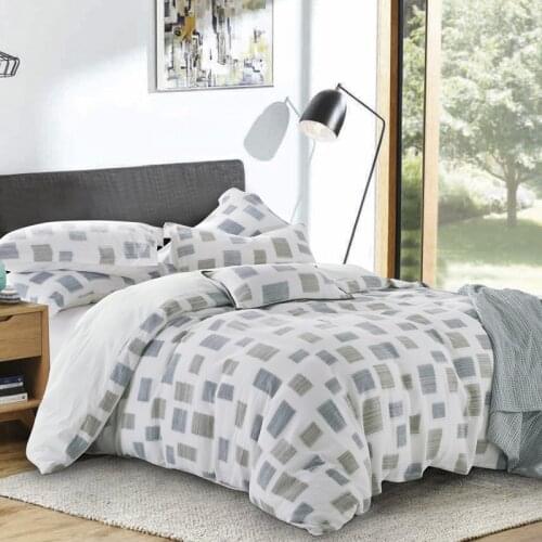 PHF100% Cotton Nordic Duvet Cover With Pillowcases King Queen Cornflower-Blue Purple Green Comforter Bedding Sets 240x220