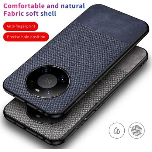 Luxury Cloth Texture case For Huawei Mate 40 Pro Mate 40 case Mate RS Soft TPU Phone case For Huawei P Smart 2021 fundas