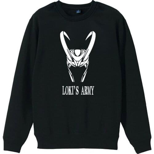 Thor Helmet Loki Helmet Lokis Army Girl Woman Crew Neck Sweatshirt Couple Clothes Teenager Fleece Pullover ZIIART