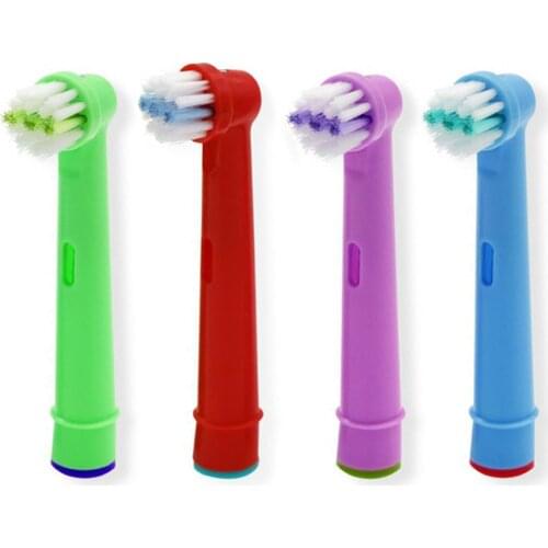 4pcs Replacement Kids Children Tooth Brush Heads For Oral-B Electric Toothbrush Fit Advance Power/Pro Health/Triumph/3D Excel