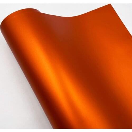 300x50cm Orange Metallic Matt Vinyl wrap Car Wrap With Air Bubble Free Chrome Red Matt Film Vehicle Wrapping Sticker Foil