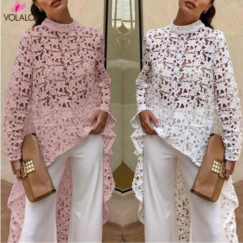Ажурные блузки VOLALO China At AliExpress