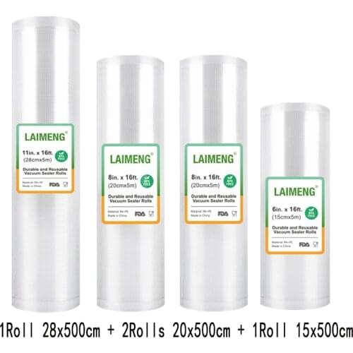 YUMYTH 4 Rolls Food Vacuum Sealer Bags BPA-free Vacuum Sealer Packing Storage Bags Sous Vide Bags Rolls T248