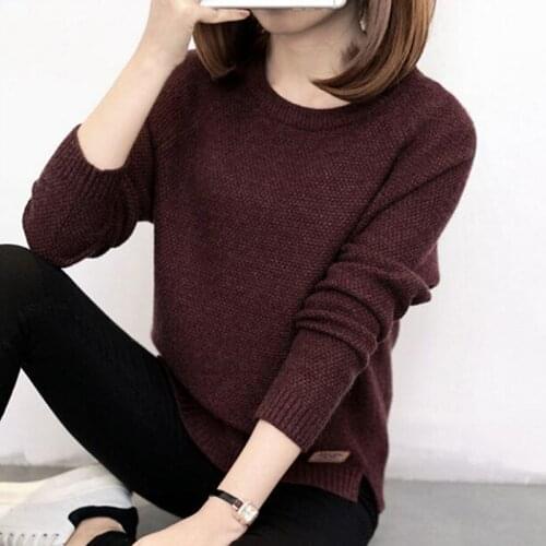 1pc Women Korean Sweaters Long Sleeve Top Knitted Shirt Blouse Spring Autumn Pullover One Size Sweater Fashion Bottoming Shirt