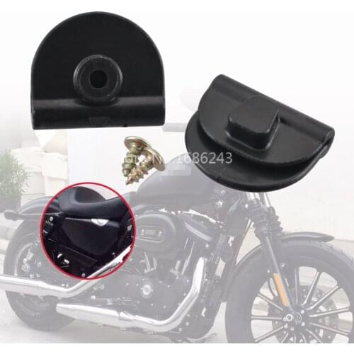 2 pcs Clip Black Battery Left Side Cover Button Clips Fits for Harley Sportster XL 883 XL 1200 48 72 2004-up