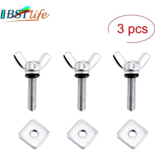 3PCS Boat Surfboard Tail Fin Screw Surf Fin Nails Bolt Screws Longboard Sliding Fin Screws Single Fin Screw with Plate Surfing