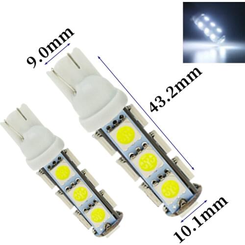 100pcsX24v Auto Car Led W5W T10 9SMD 5050 LED Auto Car mobile Tail Turn Signal Side Marker Light-emitting Diode Lamp Bulb