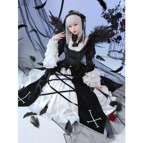Anime RosenMaiden The New Rose Girl Sui Gin Tou Gothic Lolita Gorgeous Dress Cosplay Costume Women Halloween Free Shipping 2021