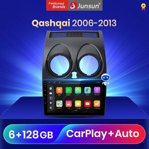 Junsun V3Pro Qualcomm Voice Control Android 10 Car Radio Multimedia Player For Nissan Qashqai J10 2006-2013 CarPlay Auto 2Din