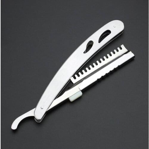 BellyLady Men Shaving Barber Tools Hair Razor Blades Antique Folding Shaving cutter Stainless Steel Straight razor Holder