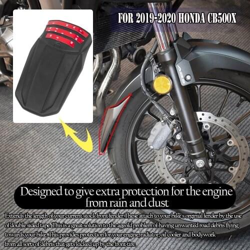 CB500X Mudguard Extension For 2019 2020 Honda CB 500X Mud guard Front Fender Extender Wheel Tire Hugger Motorcycle Accessories