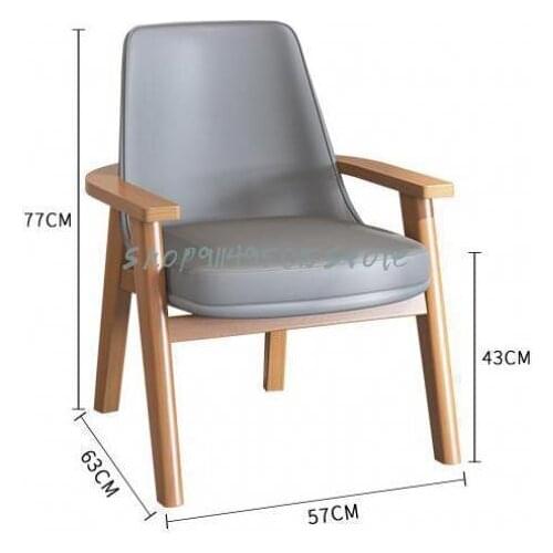 Solid Wood Chain Coffee Shop Negotiation Table And Chair Combination Reception Rest Area Milk Tea Shop Nordic Leisure Sofa Chair