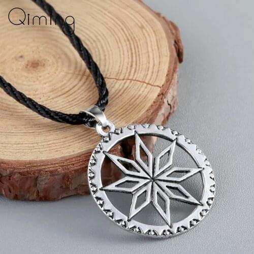 Women Viking Necklace Men Alatyr Perun Protect God Runes Family Success Sun Good Women Necklace For Man Slavic Amulet Jewelry