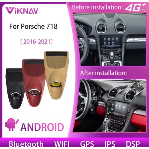 For Porsche 718 2016-2021 Car Interior Dashboard Stopwatch Decoration Clock Compass