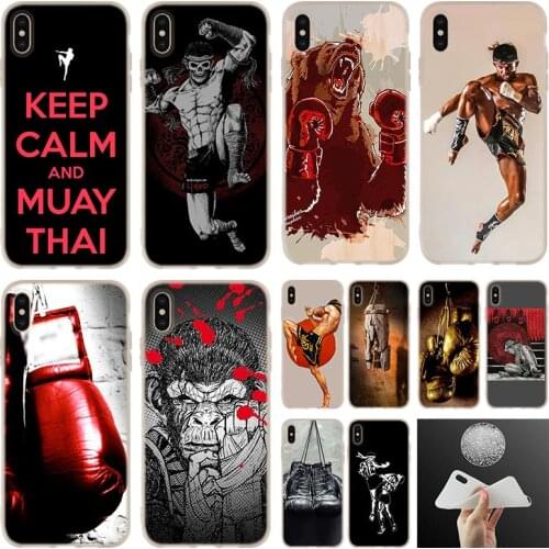 Grant Muay Thai Fight Boxing Soft Silicone Case Cover For iPhone 12 11 Pro 7 8 Plus XR XS Max 5 5S SE 6 6s Funda Mini