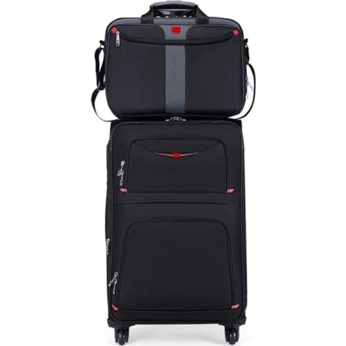 Hot! New Swiss Brand business rolling luggage set with handbag universal wheel cloth box men fashion suitcase trolley travel bag