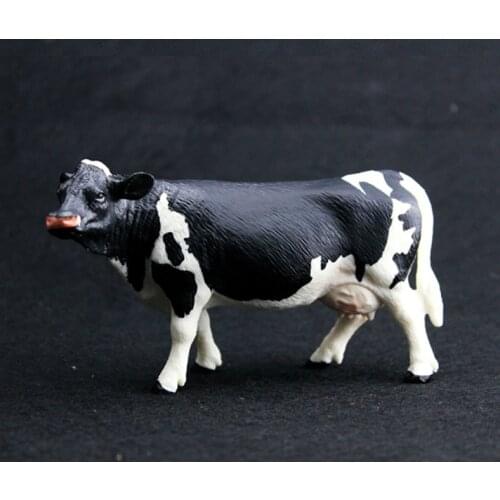 Simulation Cow Toy Dairy Cow Farm Animal Model Teaching Model Home Decoration Kids Toy Action Figures Christmas Birthday Gifts