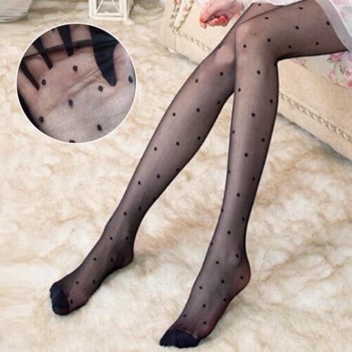Hot Sale womens Tights Classic Small Polka Dot Silk stockings Sexy Pantyhose Summer Nylon Step Foot Seamless Pantyhose Fishnet