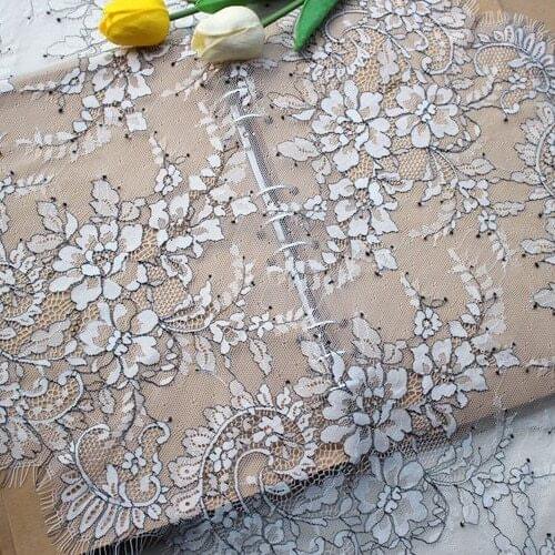 LASUI wide 35cm*3m high-end French Style Eyelash Lace Trim DIY dress belt shoulder strap collar decorative accessories 0296