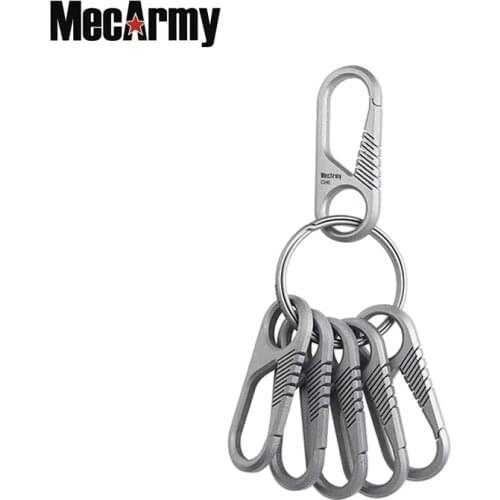 MecArmy CH6K Keyring Kit anti-corrosion anti-rust everyday carry Innovative Mini Titanium Carabiner Keyring Kit