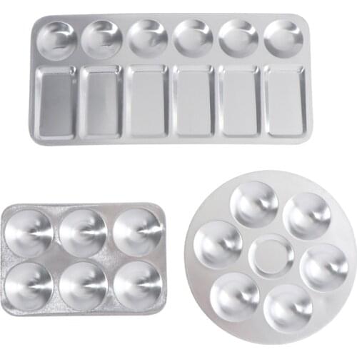 Metal Painting Model Mixing Color Tray Paint Palette Coloring Tool Accessories