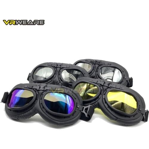 Motorcycle MX Goggle Retro Glasses WWII VINTAGE PILOT For Harley MOTORCYCLE BIKER CRUISER HELMET Anti-UV gafes ATV Bike Off-Road