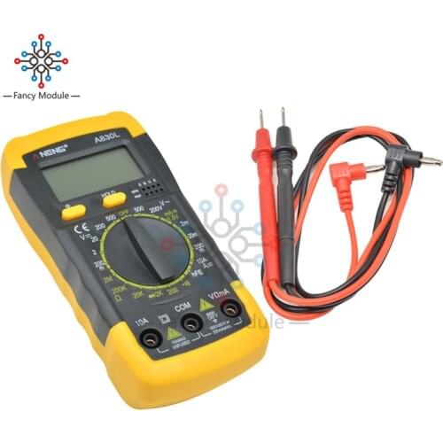 A830L LCD Digital Multimeter DC AC Voltage Diode Freguency Multifunction Volt Tester Test Current Voltmeter Ammeter Meter Gauge