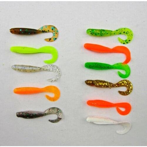 BassLegend- Fishing Soft Bait Cuttle Tail Grub For Bass Pike Walleye Soft Shad 40mm 0.9g/60mm 3.5g/90mm 6.3g