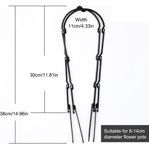 Natural U-Hoops Bamboo Climbing DIY Flower Vines Pot Stand Plant Support Rack Tool Beans Growing Garden Trellis 38*12*2cm