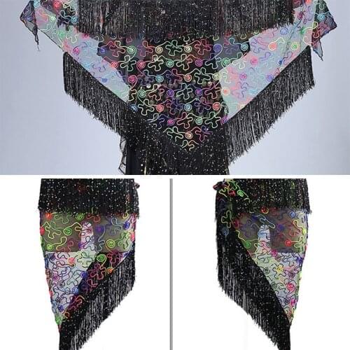 Belly Dance Wear Clothing New Belly Dance Tassel Triangular Handage Adult Dance Competition Sequins Hip Scraf Waist Chains