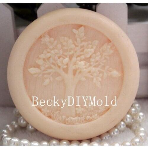 Wholesale!!!1pcs Life Tree (zx49) Silicone Handmade Soap Mold Crafts DIY Mould