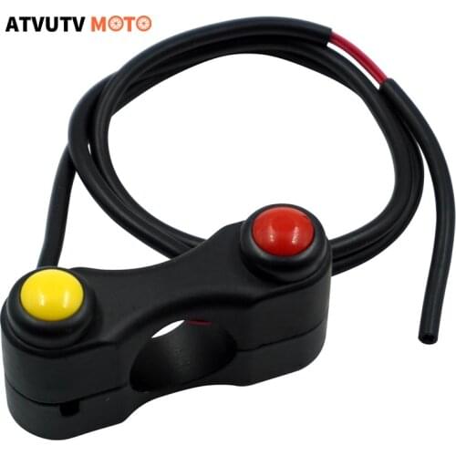 Motorcycle Switches 7/8" 22mm Handlebar Switch Headlight Fog Lamp Horn ON OFF Start 2 Button For Electric Bicycle Scooter
