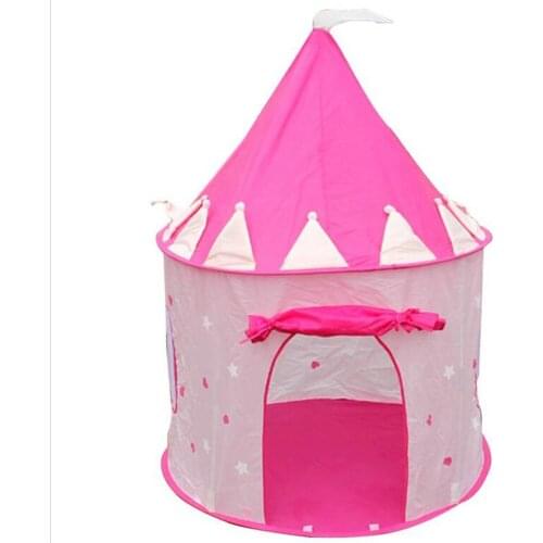Portable Travel -up Play Tent Pink Girls Playhouse Castle House Hut Toy