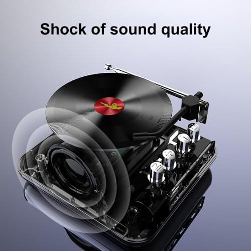Portable Vintage Wireless Bluetooth 5.0 Speaker Bass Stereo Music Player Gift Speakers