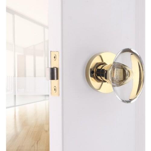 Top Luxury European Crystal Knobs Door Lock Interior Living Room Bedroom Bathroom Silent Door Knobs Lock No Key Chrome/Gold