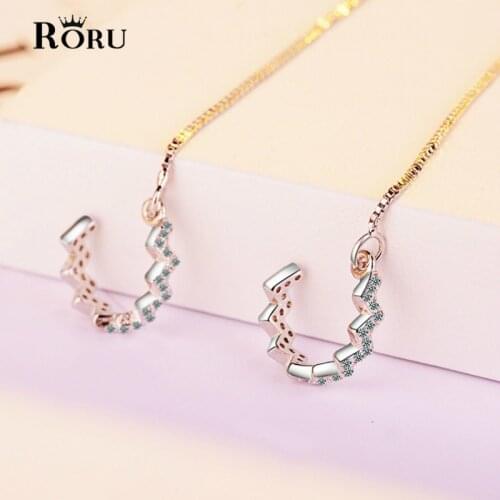 Long Fringed Womens Clip Earrings AAA Zircon Piercing Clips for Ears Korean Version Wild Earrings Fashion Jewelry