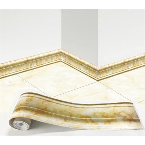 Self-Adhesive Wallpaper Borders 3D Marble Texture Wall Stickers Kitchen Bathroom Furniture Stickers PVC Waterproof 3D Home Decor