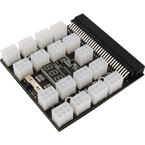 Mining 1200W Server PSU Power Supply Breakout Board Adapter with 12/13/17 Ports ATX 6 Pin for DPS-800GB 1200FB 1200QB Miner