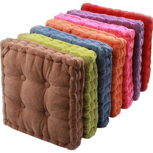 Tatami Seat Thicken Elastic Chair Cushion Solid Color Seat Cushion Square Floor Cushion for Home Office Chair