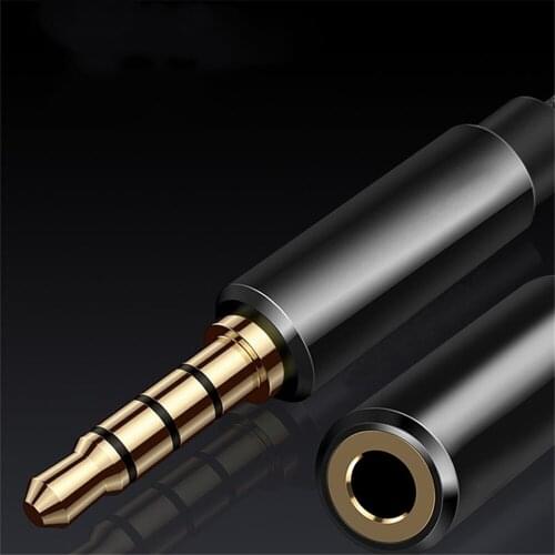 3.5mm Male to Female Extension Cable with Microphone Stereo Audio Adapter Compatible for smart-phone, laptop, computer, speaker